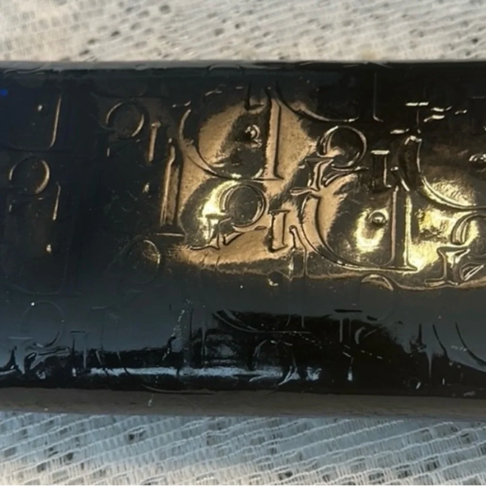 Christian Dior Black Leather Wallet Dior Black Patent Leather wallet